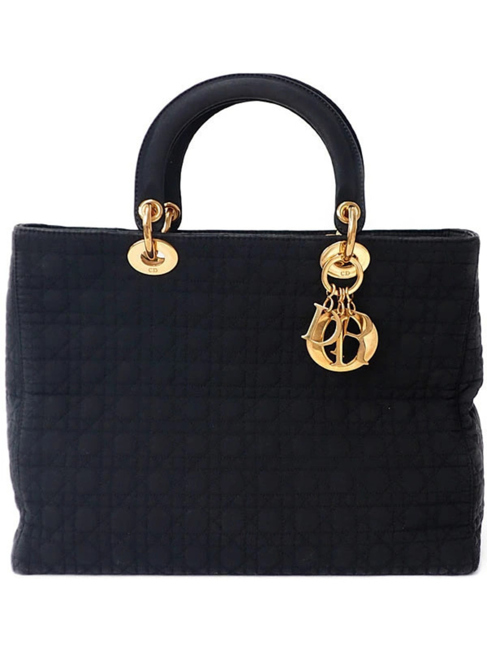 Christian Dior Cannage Quilted Lady Dior handbag black